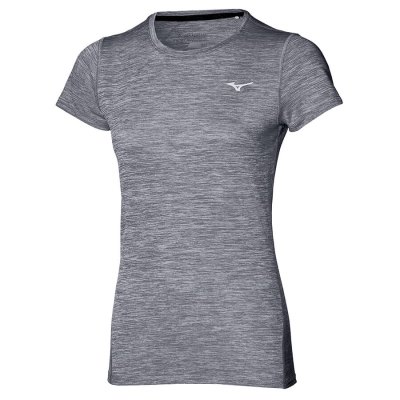 Camisa Mizuno Impulse Core Tee Mujer - Grises Oscuro - Chile M247HGWBUN